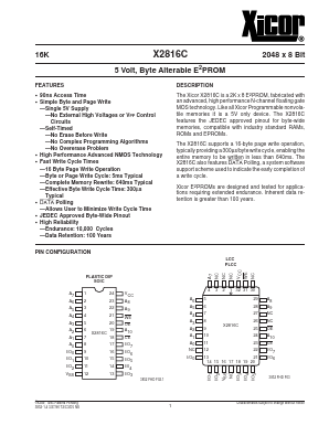 X2816CJI-20 Datasheet PDF Xicor -> Intersil