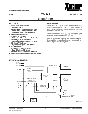 X24164D Datasheet PDF Xicor -> Intersil