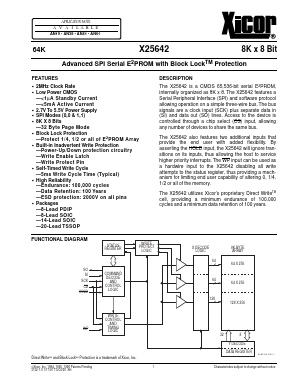 X25642G Datasheet PDF Xicor -> Intersil