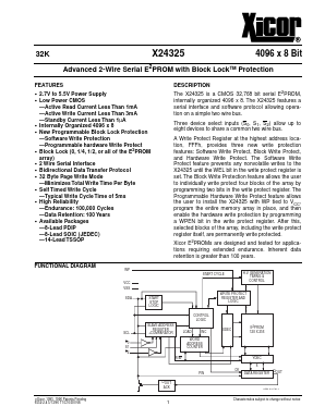 X24325 Datasheet PDF Xicor -> Intersil