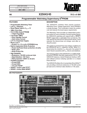 X25045F Datasheet PDF Xicor -> Intersil