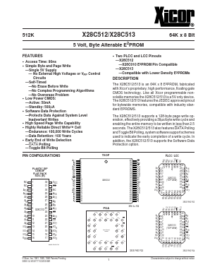 X28C512EM-15 Datasheet PDF Xicor -> Intersil