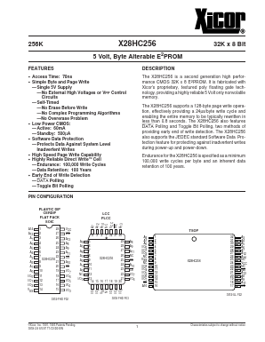 X28HC256FMB-90 Datasheet PDF Xicor -> Intersil