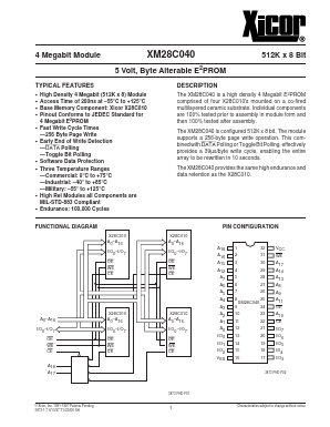XM28C040I-25 Datasheet PDF Xicor -> Intersil