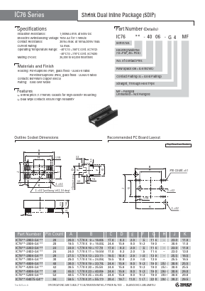 IC7620-4006-G4 Datasheet PDF Yamaichi Electronics Co., Ltd.