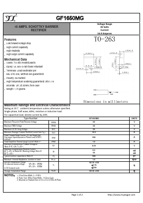 GF1650MG Datasheet PDF Yangzhou yangjie electronic co., Ltd