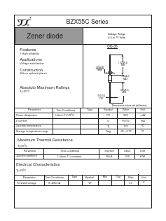 BZX55C33 Datasheet PDF Yangzhou yangjie electronic co., Ltd