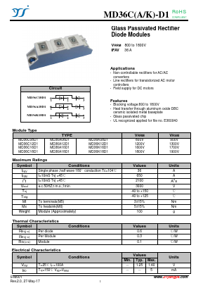 MD36C16D1 Datasheet PDF Yangzhou yangjie electronic co., Ltd