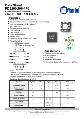 PD2200U06-170 Datasheet PDF Yantel Corporation