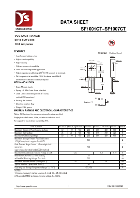 SF1003CT Datasheet PDF Yea Shin Technology Co., Ltd