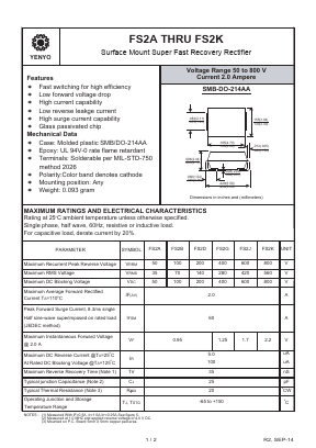 FS2D Datasheet PDF YENYO TECHNOLOGY Co., Ltd