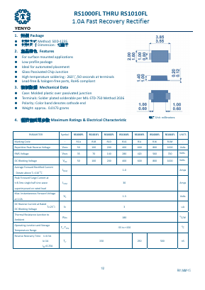 RS1008FL Datasheet PDF YENYO TECHNOLOGY Co., Ltd