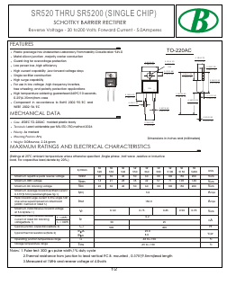 SR5200.5A-TO-220AC Datasheet PDF DONGGUAN YOU FENG WEI ELECTRONICS CO., LTD