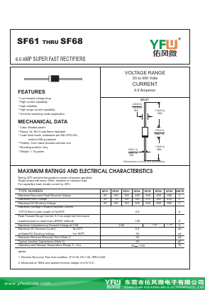 SF61 Datasheet PDF DONGGUAN YOU FENG WEI ELECTRONICS CO., LTD