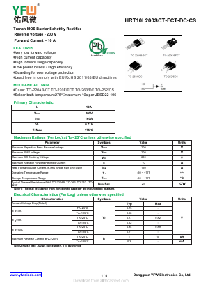 H10L200SDC-R Datasheet PDF DONGGUAN YOU FENG WEI ELECTRONICS CO., LTD