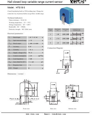 HTS15-3 Datasheet PDF Beijing Yaohuadechang Electronic Co., Ltd.