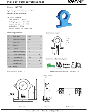 HST35 Datasheet PDF Beijing Yaohuadechang Electronic Co., Ltd.