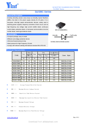 SS315SMC Datasheet PDF Shanghai Yint Electronic Co., Ltd.