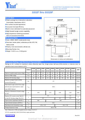 SS38F Datasheet PDF Shanghai Yint Electronic Co., Ltd.