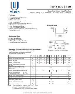 ES1J Datasheet PDF Shenzhen Yixinwei Technology Co., Ltd.