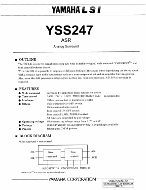 YSS247-E Datasheet PDF Yamaha Corporation