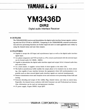 YM3436D Datasheet PDF Yamaha Corporation