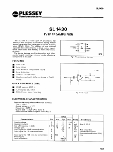 SL1430 Datasheet PDF Zarlink Semiconductor Inc