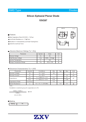 1SV287 Datasheet PDF [Zhaoxingwei Electronics ., Ltd
