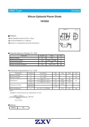 1SV262 Datasheet PDF [Zhaoxingwei Electronics ., Ltd
