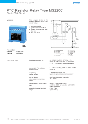 T221804 Datasheet PDF ZIEHL industrie-elektronik GmbH   Co KG
