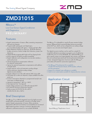 ZMD31015AIFT Datasheet PDF Zentrum Mikroelektronik Dresden AG