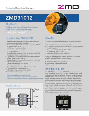 ZMD31012AEFT Datasheet PDF Zentrum Mikroelektronik Dresden AG