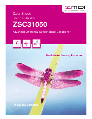 ZSC31050FID Datasheet PDF Zentrum Mikroelektronik Dresden AG