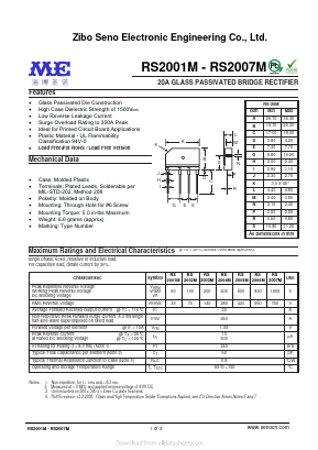 RS2005M Datasheet PDF Zibo Seno Electronic Engineering Co.,Ltd