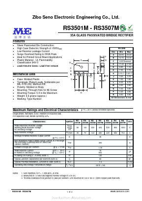 RS3504M Datasheet PDF Zibo Seno Electronic Engineering Co.,Ltd