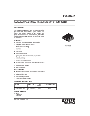 ZXBM1015 Datasheet PDF Zetex => Diodes