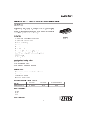 ZXBM2004Q16TC Datasheet PDF Zetex => Diodes