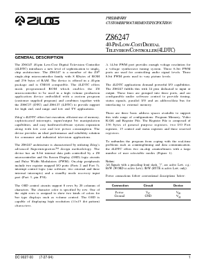 Z86247 Datasheet PDF Zilog